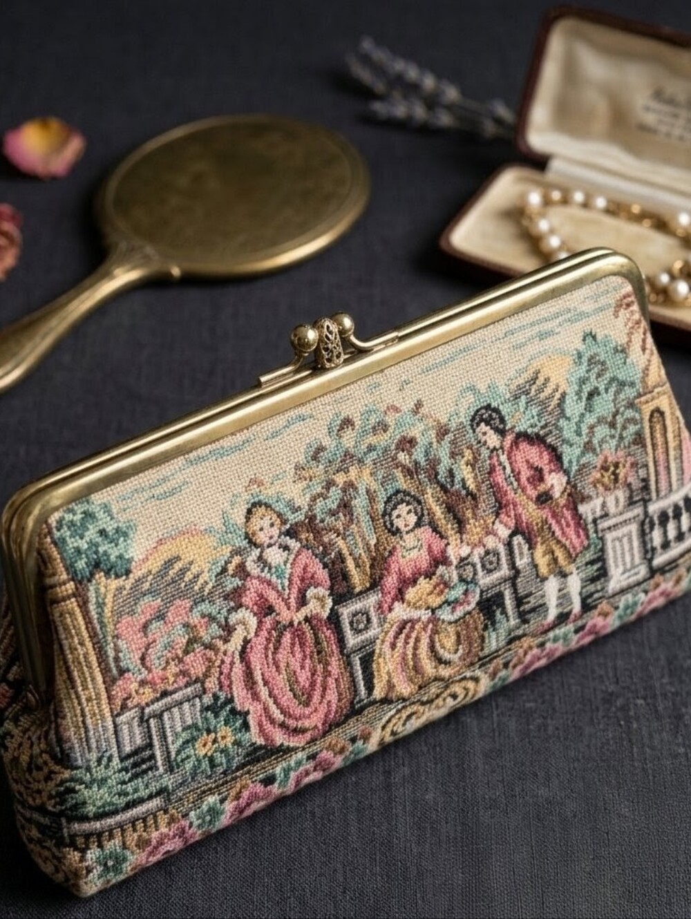 Elegant Tapestry Clutch Wallet